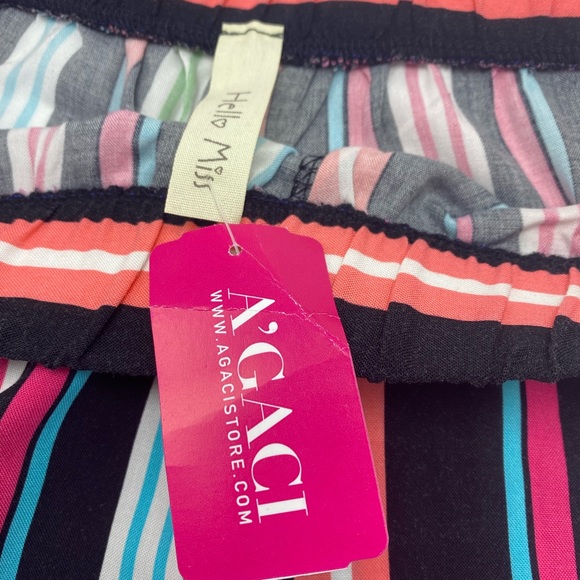 A'Gaci Aruba Stripe Side Tie Shorts Sz M - Picture 3 of 4